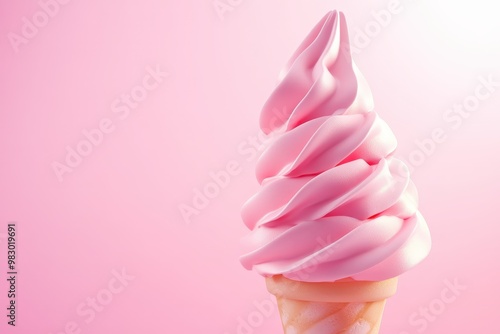 Witch-themed ice cream cones, spooky night sky, Halloween party, 3D illustration. Beautiful simple AI generated image