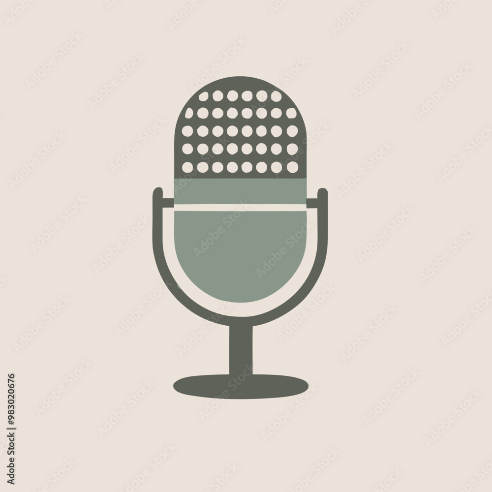 a Microphone icon, vector silhouette, isolated white background, a Microphone icon, vector silhouette, isolated white background,