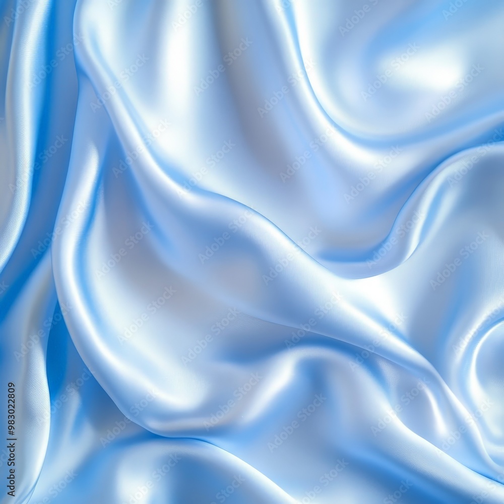 Obraz premium A blue fabric with a smooth texture