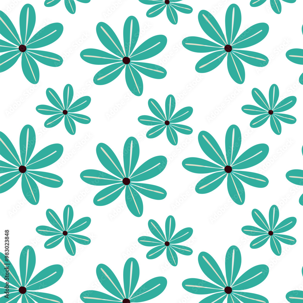 Seamless pattern of daisy Flower, vector botanical flower background. Seamless pattern of daisy Flower, vector botanical flower background.