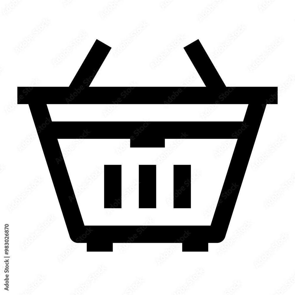 Shopping Basket Simple Line Icon. Single icon, line vector icon Shopping Basket Simple Line Icon. Single icon, line vector icon