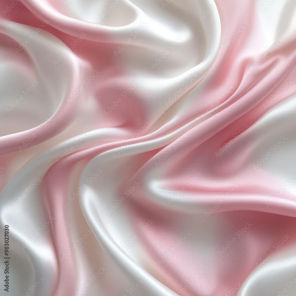 Fototapeta premium A pink and white fabric with a heart pattern