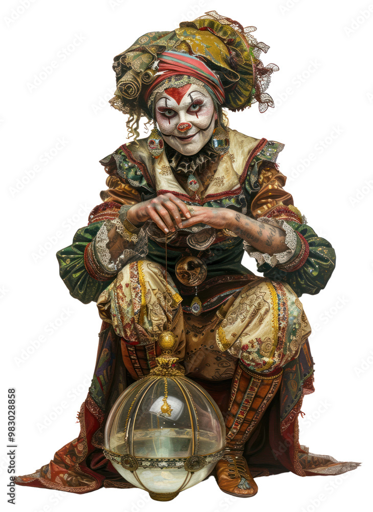 Fototapeta premium PNG Intricate jester costume background