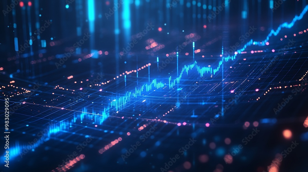 Fototapeta premium Advanced Data Visualization in Financial Markets: Harnessing Digital Technology, Strategic Insights