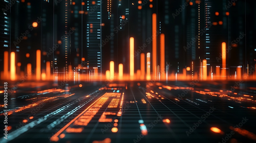 Fototapeta premium Advanced Data Visualization in Financial Markets: Harnessing Digital Technology, Strategic Insights