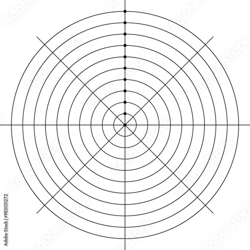 Life balance wheel in eight parts, vector template