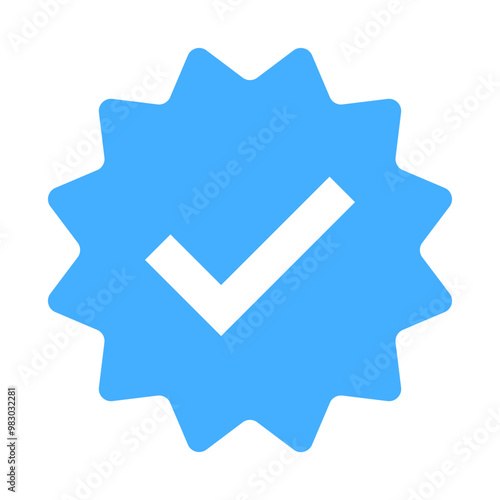 Facebook instagram verified account badge social media icon vector illustration photo