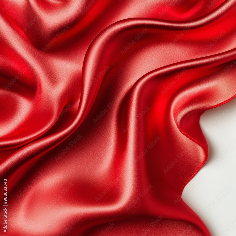 Obraz premium A red fabric with a wave pattern