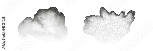  Black dots with a sandy texture. An abstract, grainy background featuring a noisy gradient pattern.
