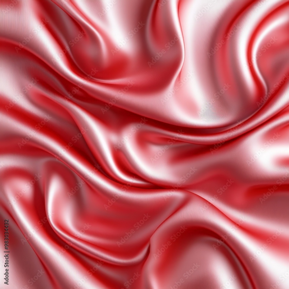 Obraz premium A red fabric with a pattern of waves