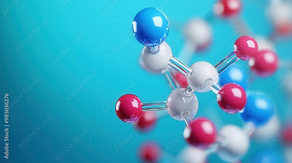 Computer model of protein-ligand docking, with chemical structures and ...