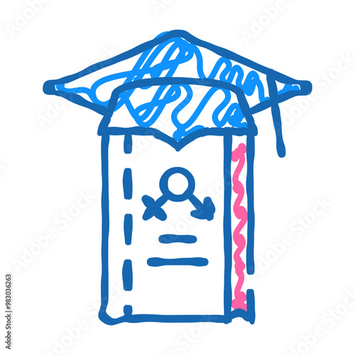 sex education doodle icon sketch vector. sex education sign. isolated symbol illustration