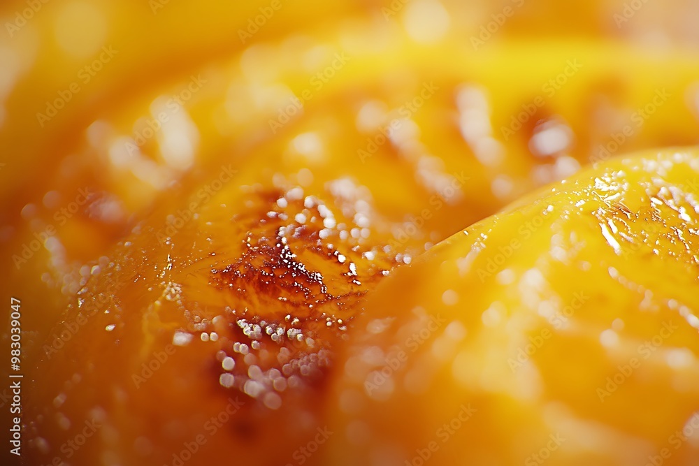Delicious peach tartlets covered in shiny sugar glaze Delicious peach tartlets covered in shiny sugar glaze