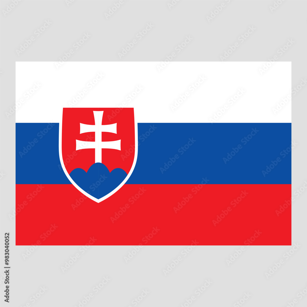 Fototapeta premium Flag of Slovakia, the national symbol