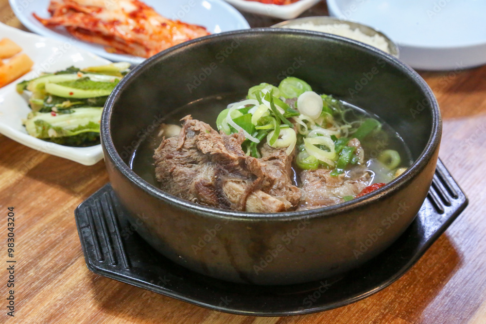 korean food. Short Rib Soup. galbitang korean food. Short Rib Soup. galbitang