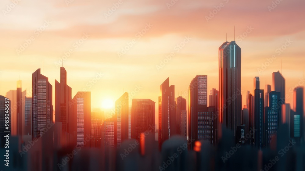 Stunning skyline at sunset, showcasing modern architecture and vibrant colors, perfect for cityscape and travel themes. Stunning skyline at sunset, showcasing modern architecture and vibrant colors, perfect for cityscape and travel themes.