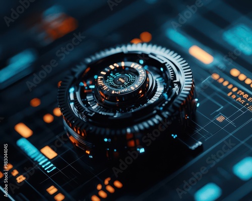 Wallpaper Mural AI simulating complex planetary gear systems, dynamic and precise visual representation, engineering innovation, AI in mechanical engineering Torontodigital.ca