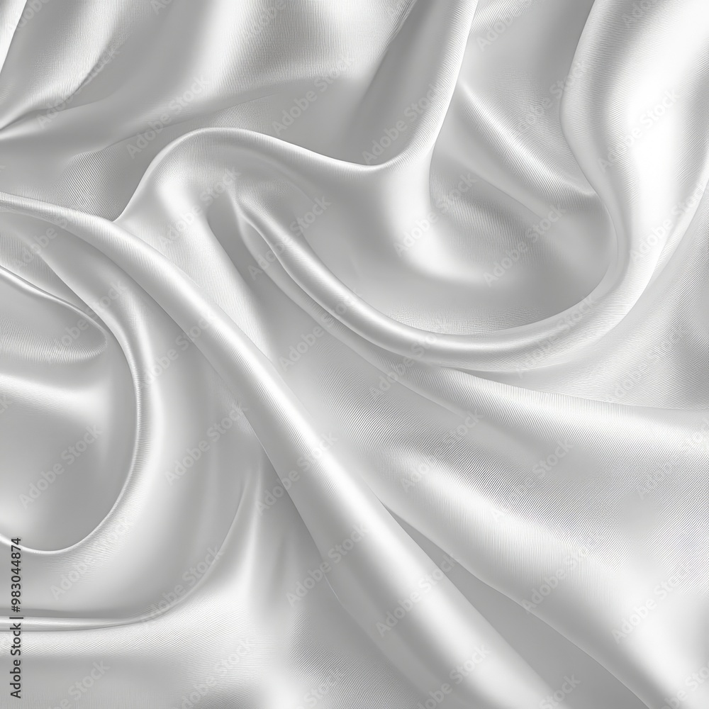 Obraz premium A white fabric with a pattern of waves