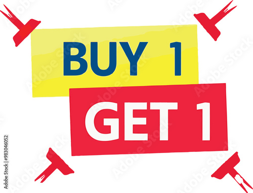 set of bogo buy 1 get 1 promo tag free shopping sale offer background design