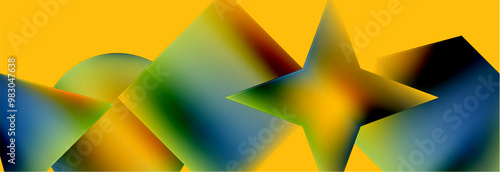 Fluid color geometric shapes abstract background. Vector Illustration For Wallpaper, Banner, Background, Card, Book Illustration, landing page