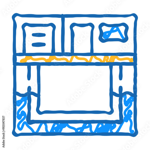 basement waterproofing system doodle icon sketch vector. basement waterproofing system sign. isolated symbol illustration