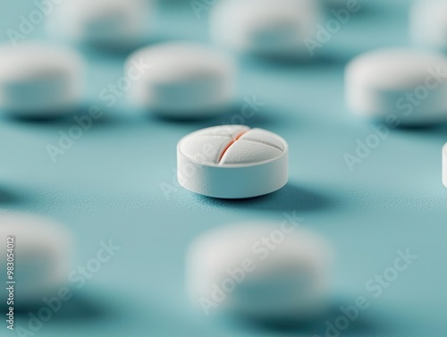 Close-up of chemotherapy pills, detailed and precise, lymphoma, oral chemotherapy for lymphatic cancer photo