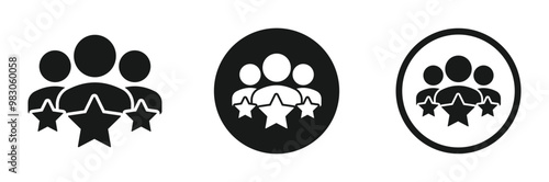 Customer satisfaction vector icons set. Customer satisfaction sign set