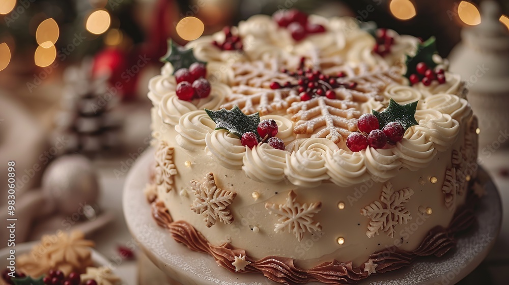 Snowflake Christmas Cake Snowflake Christmas Cake