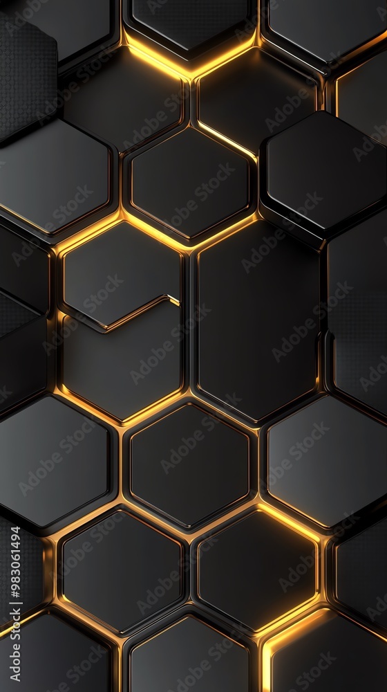 Modern hexagonal pattern with glowing edges. Ideal for tech, design, and background uses. Modern hexagonal pattern with glowing edges. Ideal for tech, design, and background uses.