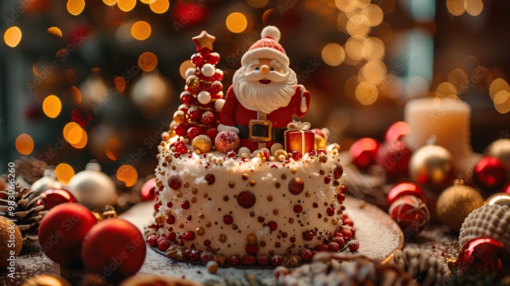 Christmas Cake with Santa Claus Christmas Cake with Santa Claus