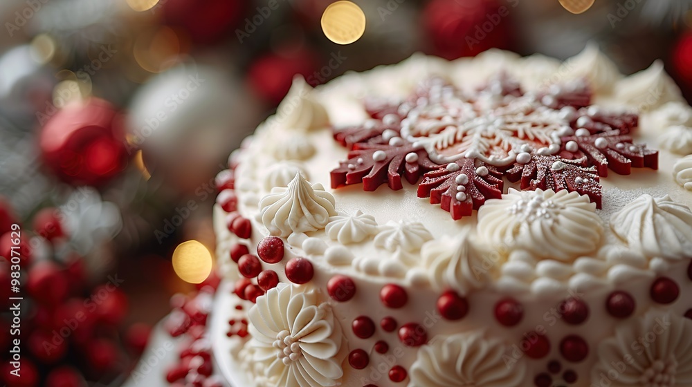Festive Snowflake Cake Festive Snowflake Cake