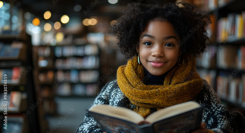 A Happy Young Black Girl in a Wheelchair Reading a Book, Radiating Joy and Engagement, Showcasing the Inclusivity of Literature and Empowerment through Reading
A Happy Young Black Girl in a Wheelchair Reading a Book, Radiating Joy and Engagement, Showcasing the Inclusivity of Literature and Empowerment through Reading