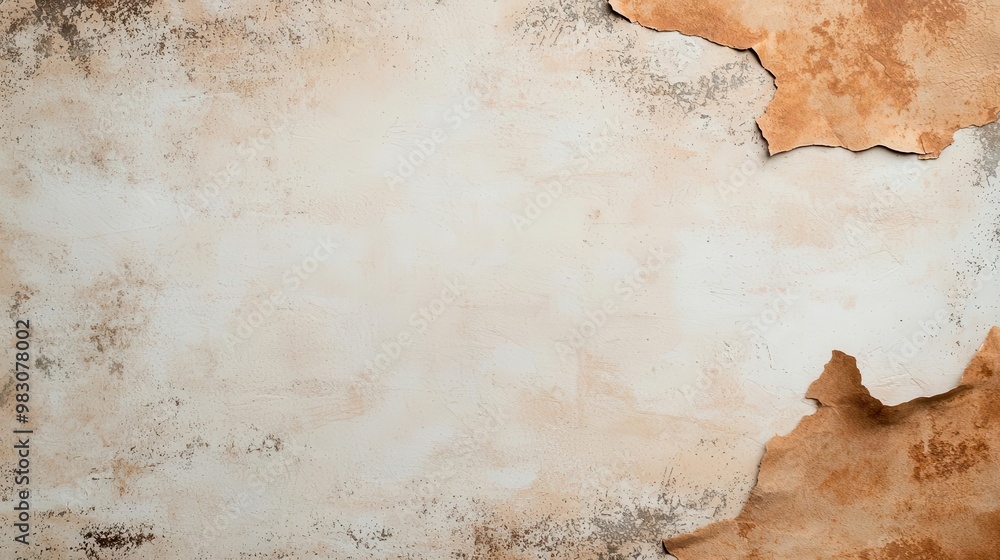 Fototapeta premium Grunge paper texture with distressed surface, dark stains, and faded ink marks, grunge texture, vintage distressed background