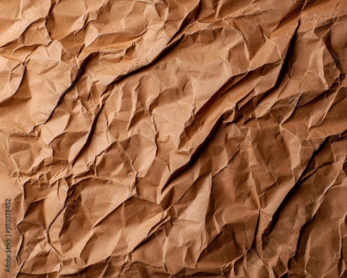 Wallpaper Mural Crumpled paper with prominent folds and dark stains, rough texture and worn look, folded paper, distressed paper texture Torontodigital.ca