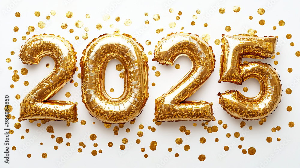 New Year's Eve celebration with champagne glasses and party decorations background New Year's Eve celebration with champagne glasses and party decorations background