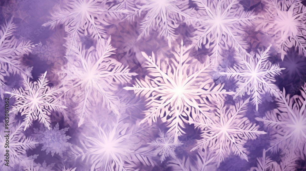 Illustration of snowflakes on a violet background Illustration of snowflakes on a violet background