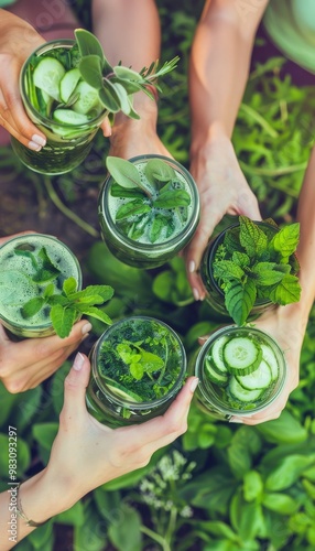 Group of friends joyfully toasting with drinks during a lively party celebration together