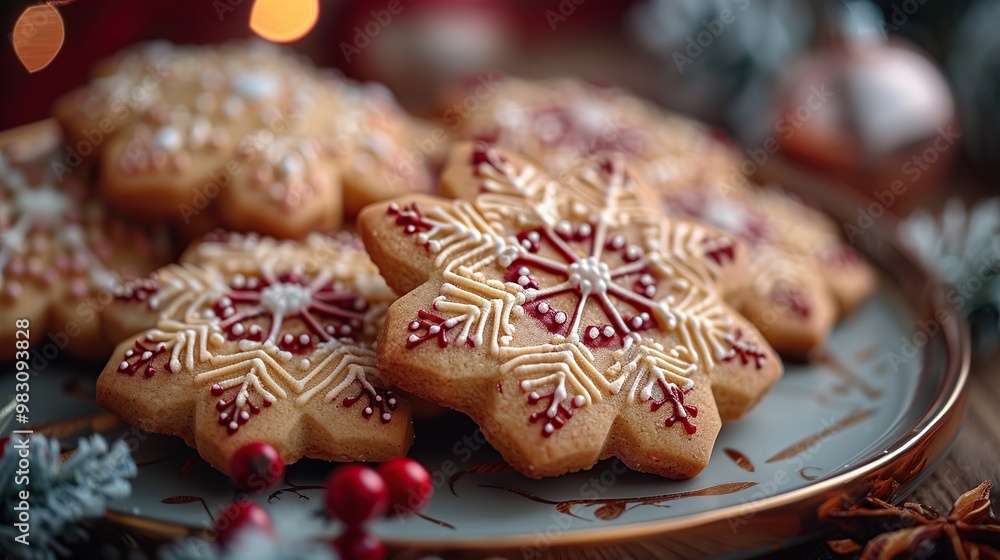 Snowflake Christmas Cookies Snowflake Christmas Cookies