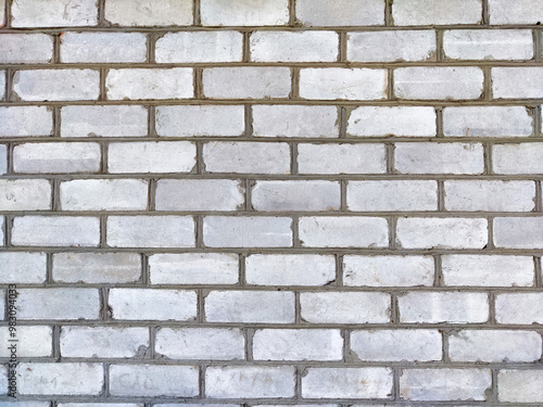 White brick wall texture in a well-lit interior space