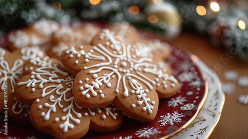 Gingerbread Cookies on a Plate