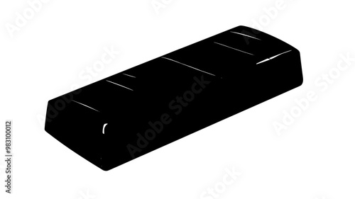 Protein bar with a dense, compact appearance on a plain background, food illustration vector