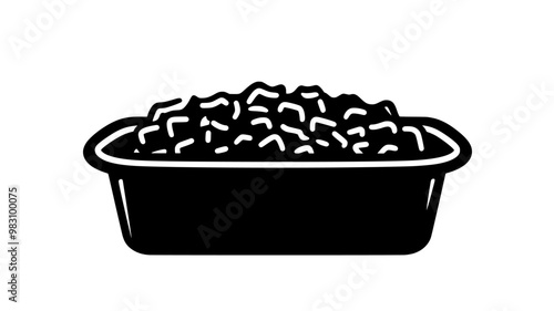 Salsa in a rectangular container, smooth texture, food illustration vector