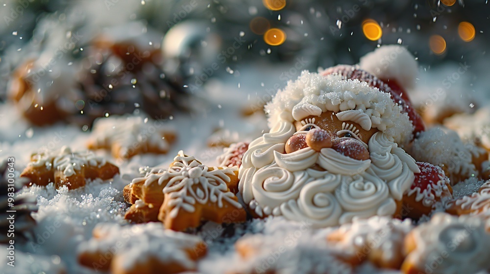 Gingerbread Santa Claus with Cookies Gingerbread Santa Claus with Cookies