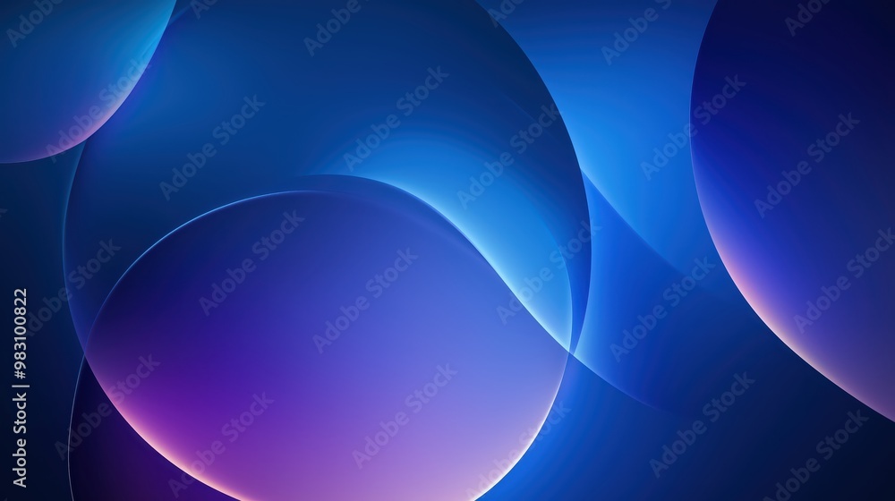 Abstract Blue and Purple Gradient Background with Smooth Curved Shapes and Soft Lighting Effects Abstract Blue and Purple Gradient Background with Smooth Curved Shapes and Soft Lighting Effects