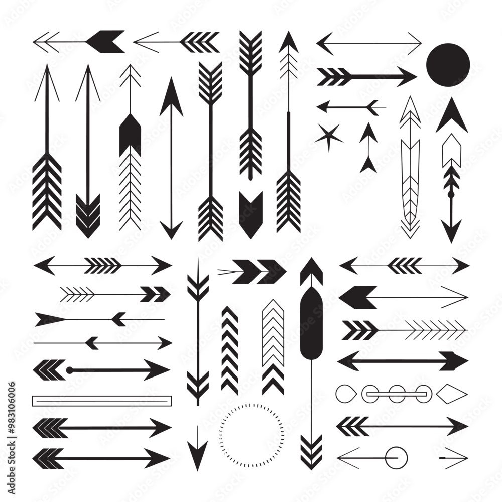 Vector a collection of arrows and arrows with a white background. Vector a collection of arrows and arrows with a white background.