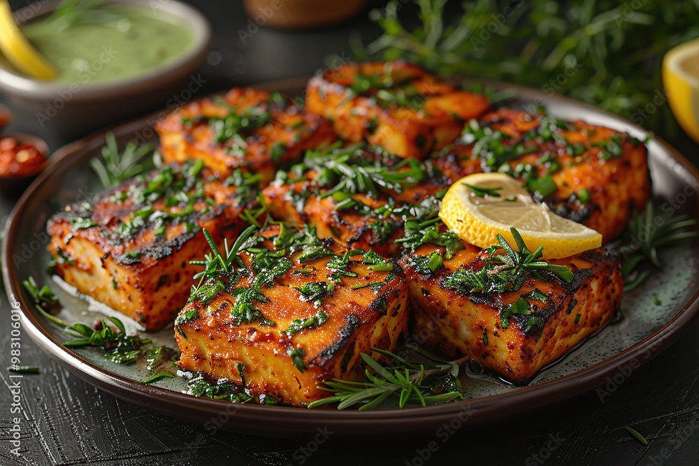 Grilled Paneer with Herbs and Lemon Grilled Paneer with Herbs and Lemon