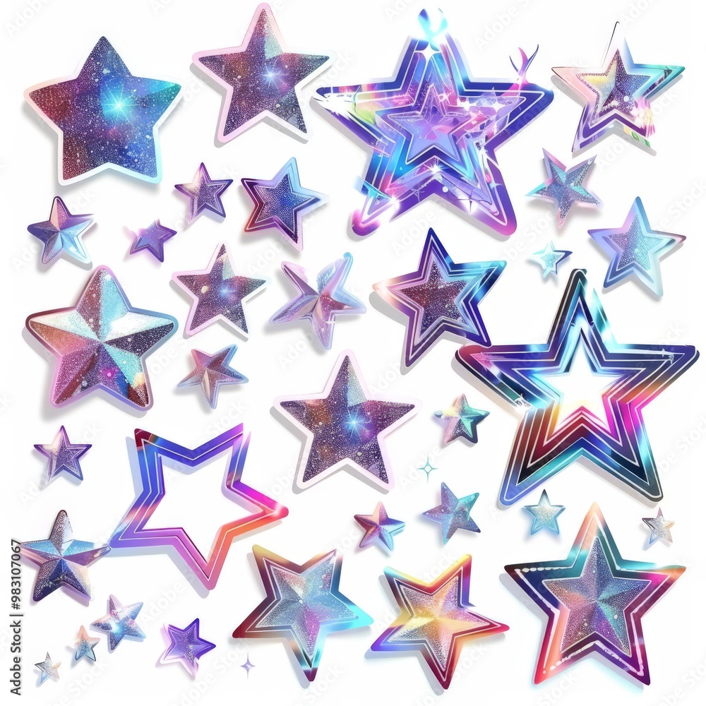 collage photo elements isolated on white, holographic star shaped stickers, ultra details stylize 50 collage photo elements isolated on white, holographic star shaped stickers, ultra details stylize 50