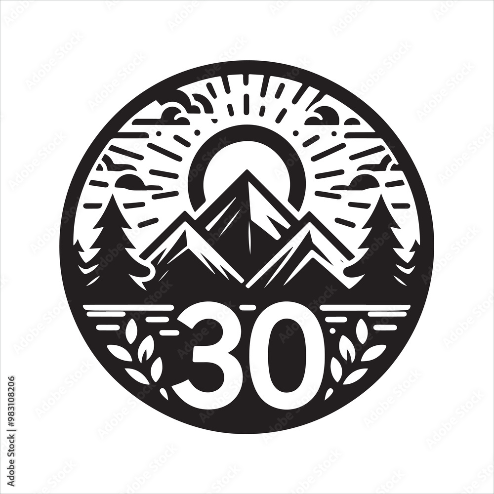 30 days icon silhouette on white background
30 days icon silhouette on white background
