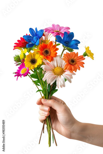 PNG Flower bouquet hand asteraceae blossom.