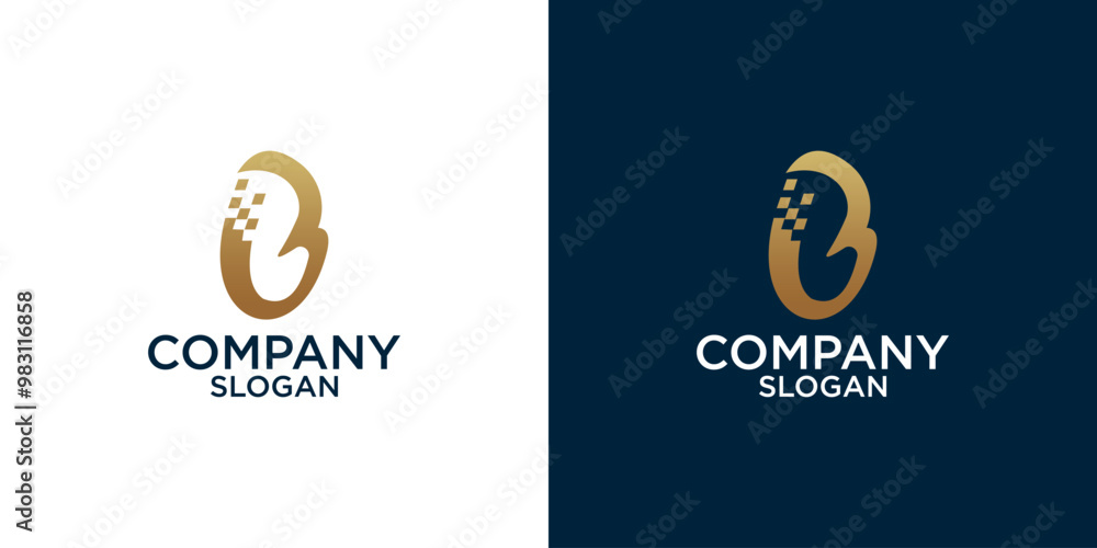 initial b abstract monogram logo vector design initial b abstract monogram logo vector design